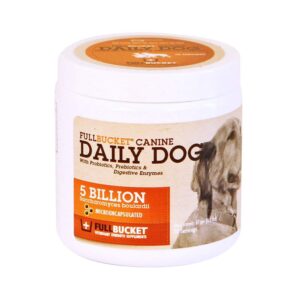 fullbucket daily dog probiotic 30 servings - support natural digestion, treat & prevent diarrhea - probiotics, prebiotics & digestive enzymes all in one tasty probiotic powder for dogs