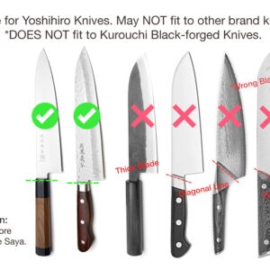 Yoshihiro Natural Magnolia Wood Saya Cover Blade Protector for Gyuto 180mm