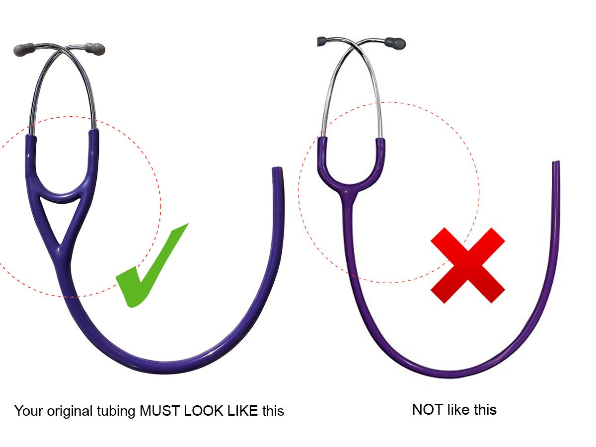 (Stethoscope Binaural) Replacement Tube by Reliance Medical fits Littmann® Master Cardiology® Stethoscope - TUBING (PURPLE)