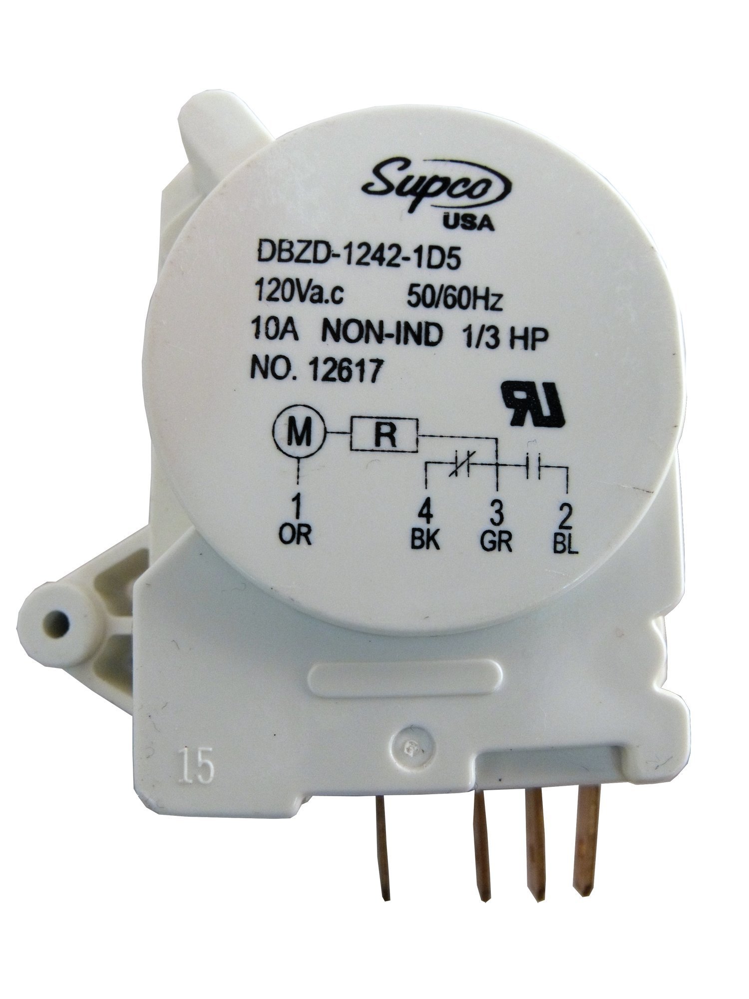 Supco SC954 Defrost Timer Replaces GE WR09X0483, WR9X10111, WR9X10101, WR9X10075, WR9X10041