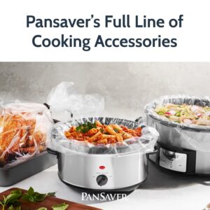 PanSaver Disposable Pan Covers for Shrink Tight Food Storage & Easy Transportation - Commercial Food Cover (6 & 7 Quart Round Pan - 15 x 6 IN)