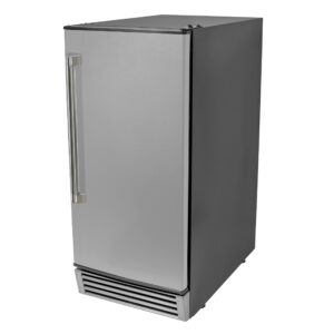 avanti elite built-in or freestanding ice maker, 15", in stainless steel (ime49u3s-is)