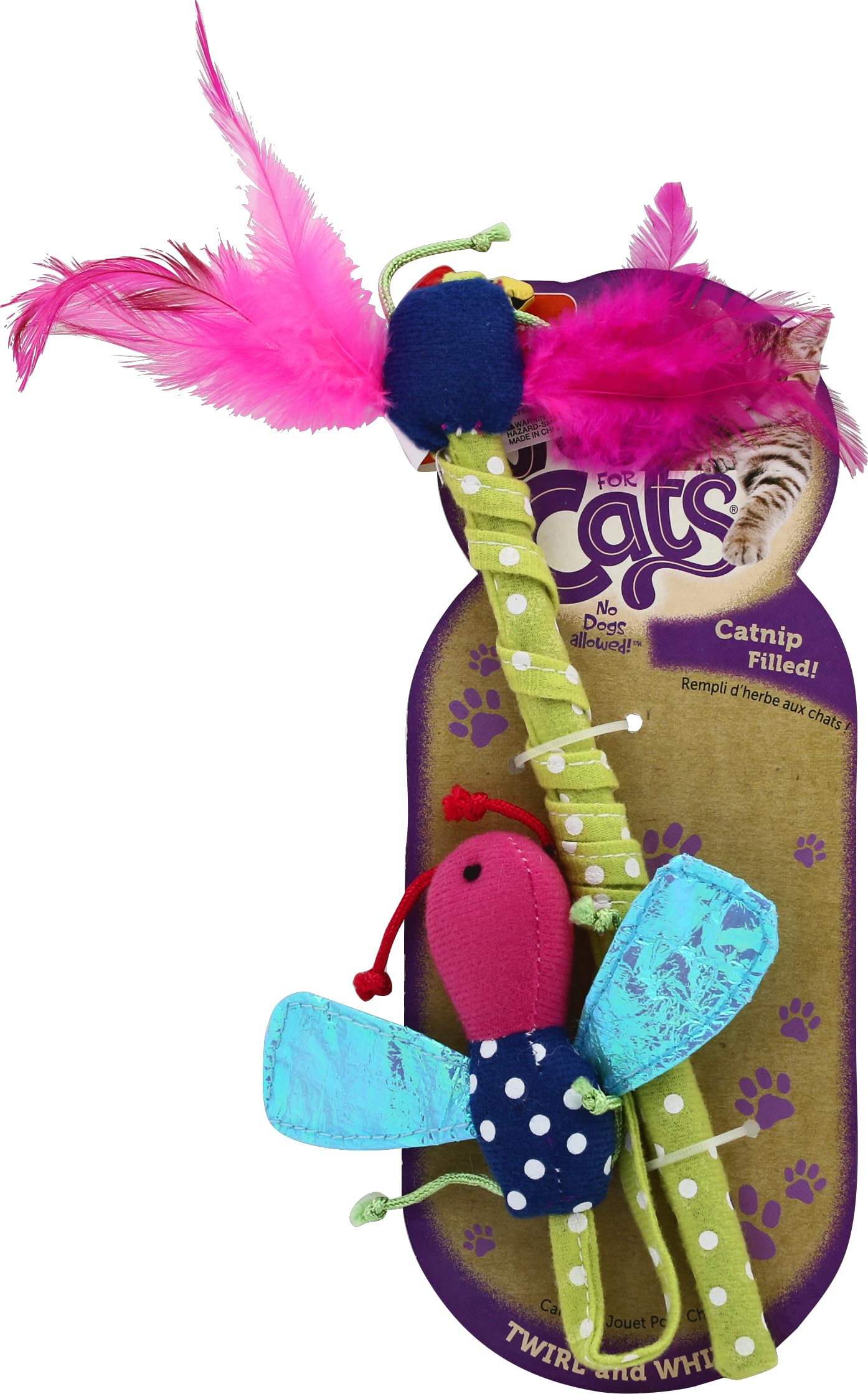 Hartz Just For Cats Twirl and Whirl Interactive Cat Toy Wand, All Breed Sizes