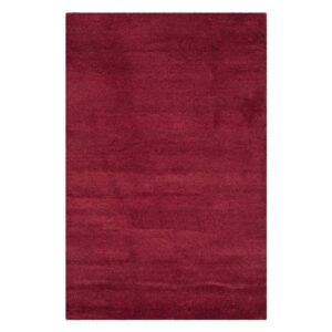 safavieh himalaya collection accent rug - 2'3" x 4', red, handmade wool, ideal for high traffic areas in entryway, living room, bedroom (him610g)