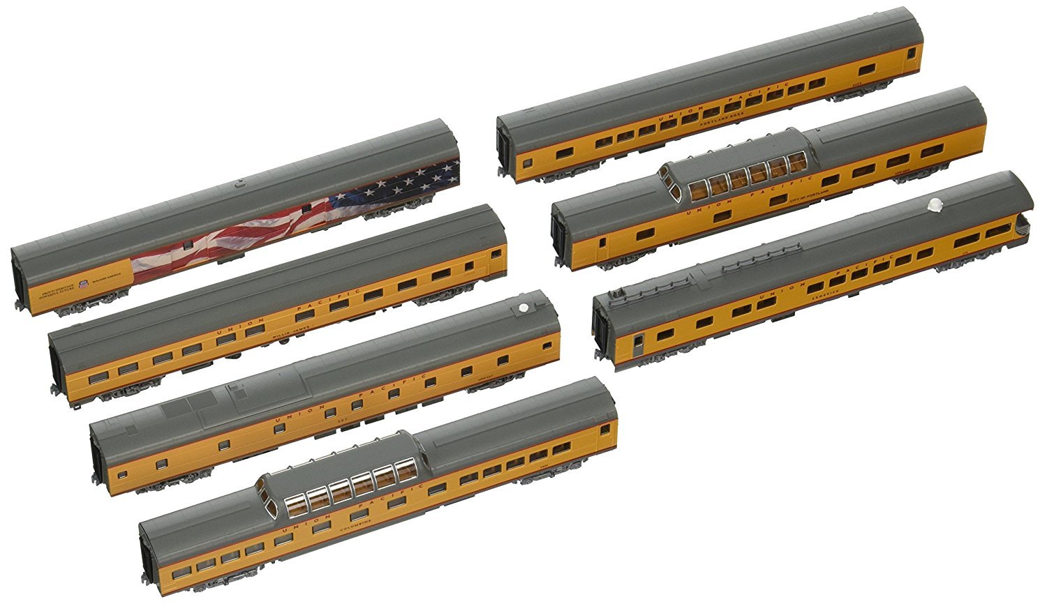 Kato USA Model Train Products N Scale Union Pacific Excursion Train 7-Car Set