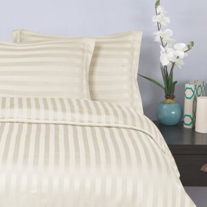 elegant comfort silky-soft 1500 premier hotel quality wrinkle-free 3-piece duvet cover set, king/cal-king, ivory