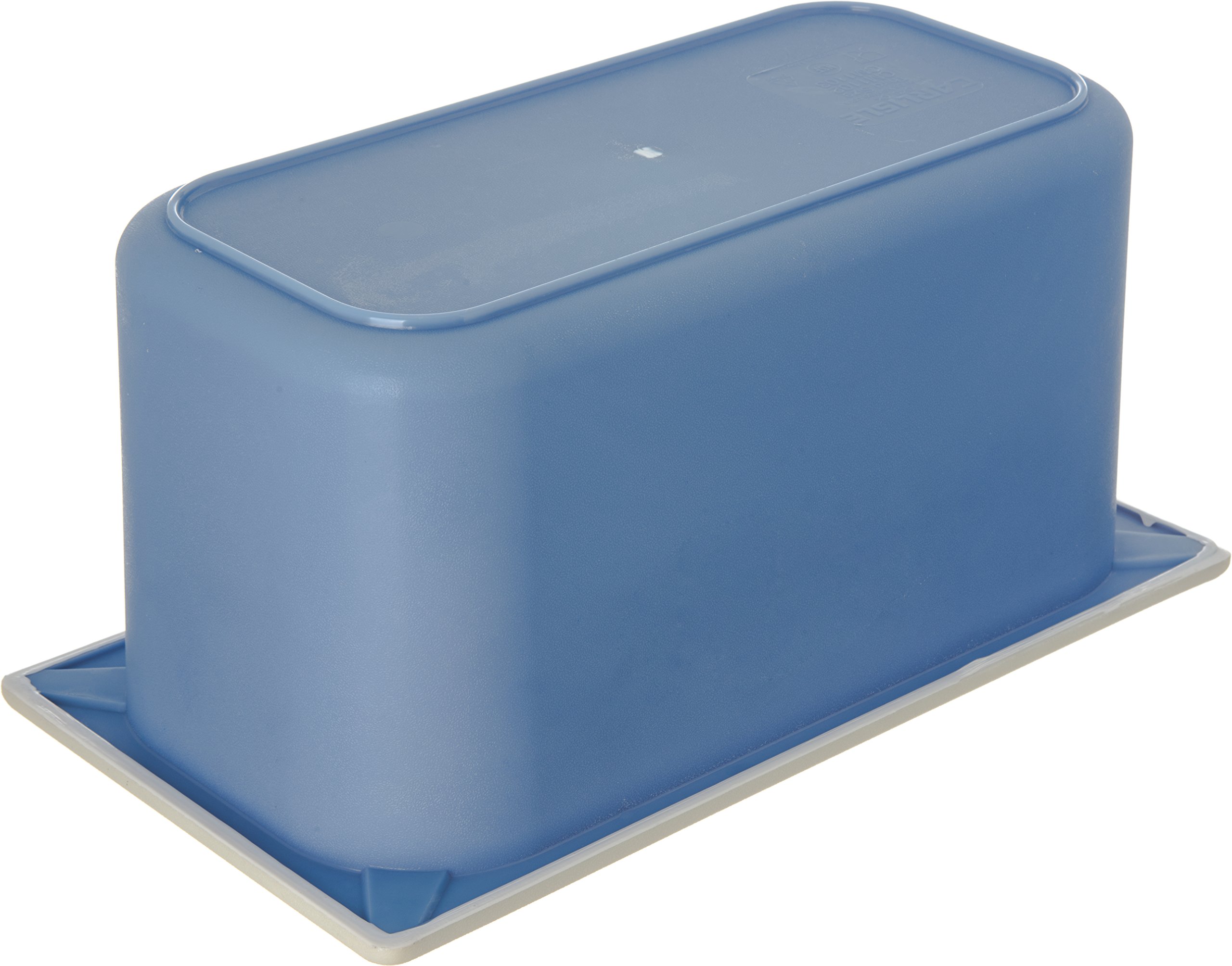 Carlisle FoodService Products Coldmaster Coolcheck Plastic Food Pans, Divided for Catering, Kitchens, Restaurants, 3.4 Quarts, White, Blue