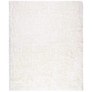 SAFAVIEH Faux Sheep Skin Collection 5' x 8' Ivory FSS235A Silken Glam 2.35-inch Thick Area Rug