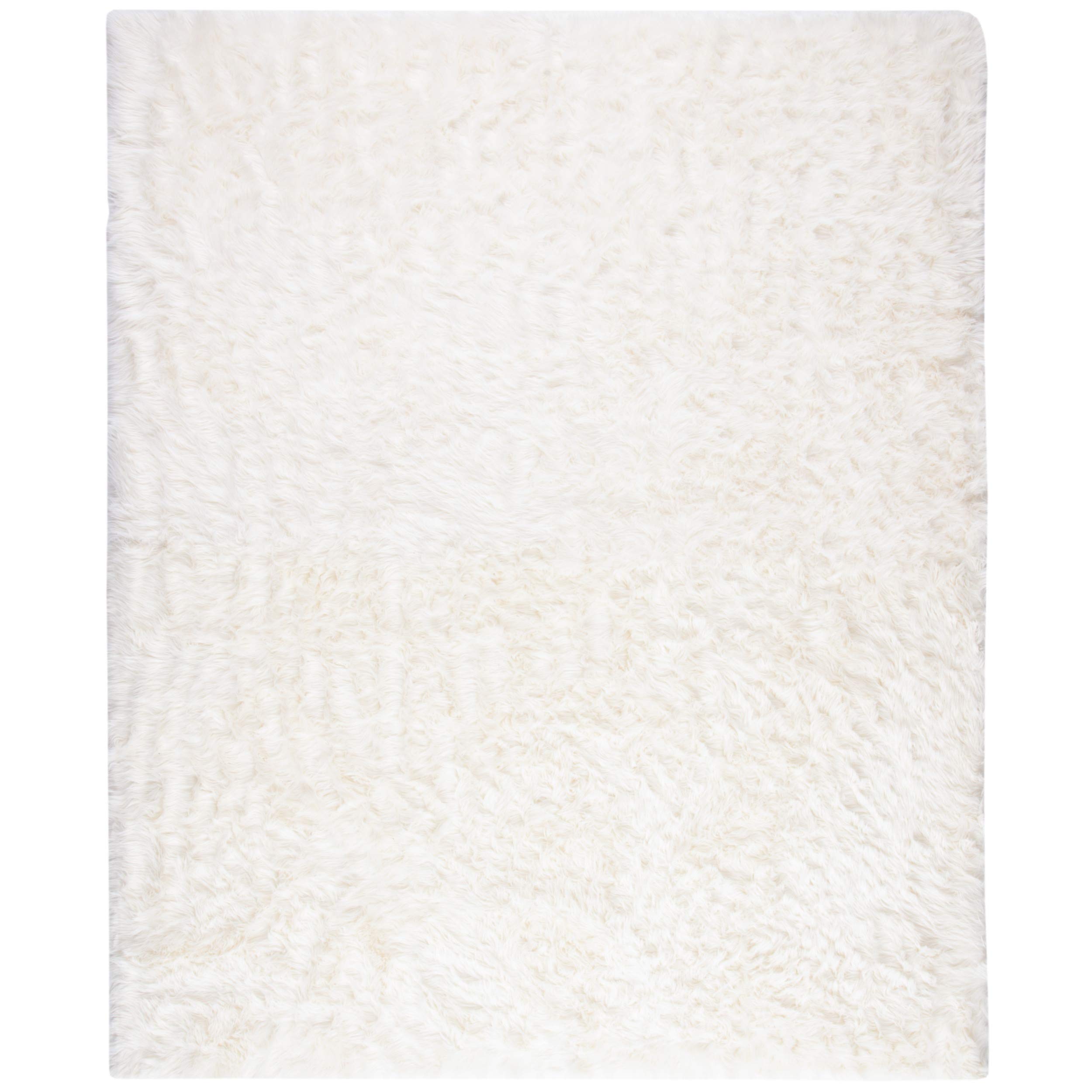 SAFAVIEH Faux Sheep Skin Collection 5' x 8' Ivory FSS235A Silken Glam 2.35-inch Thick Area Rug