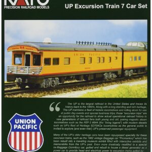 Kato USA Model Train Products N Scale Union Pacific Excursion Train 7-Car Set