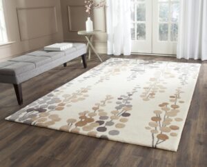 safavieh soho collection 6' square beige/grey soh338a handmade premium wool & viscose area rug