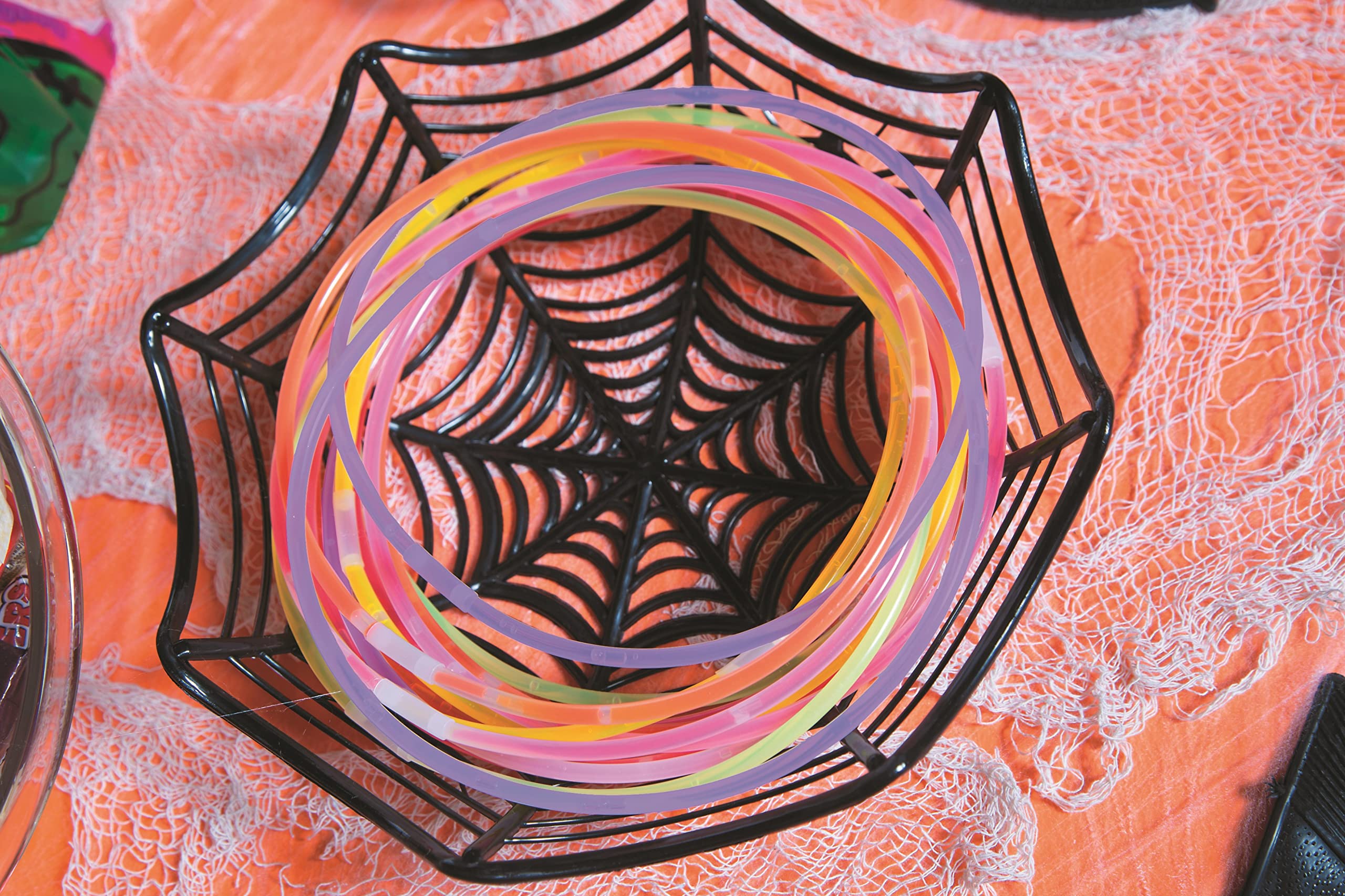 Plastic Spider Web Spiderweb Halloween Candy Bowls - 3 Piece Set