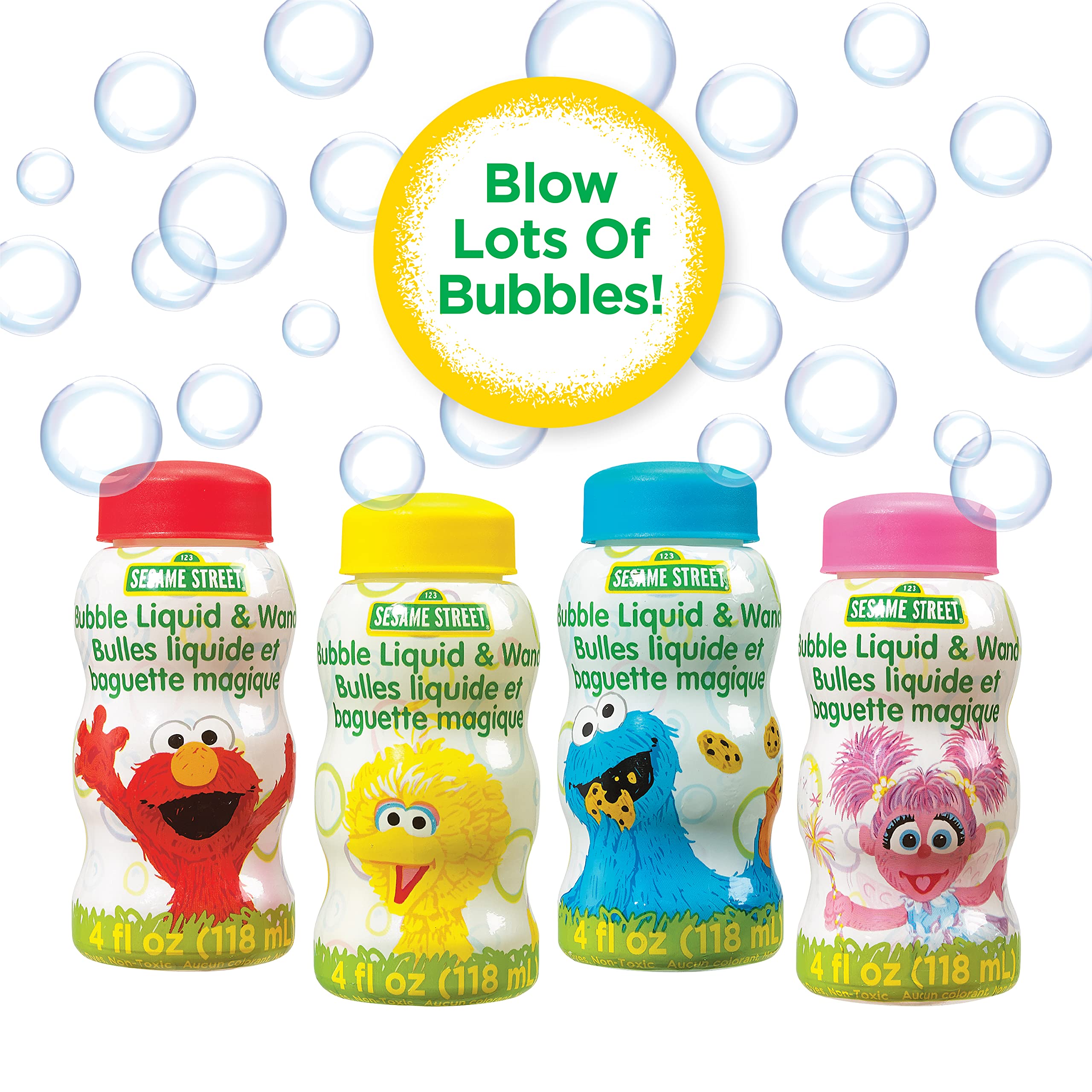 Little Kids Sesame Street 4-Ounce Bubbles Party Toy with Wand (Pack of 24), Model:1800