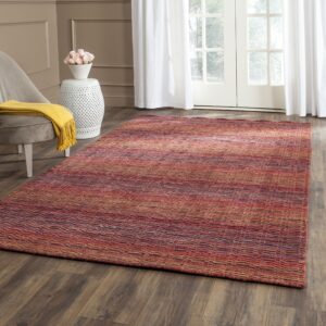 safavieh himalaya collection accent rug - 3' x 5', red & multi, handmade wool, ideal for high traffic areas in entryway, living room, bedroom (him703a)