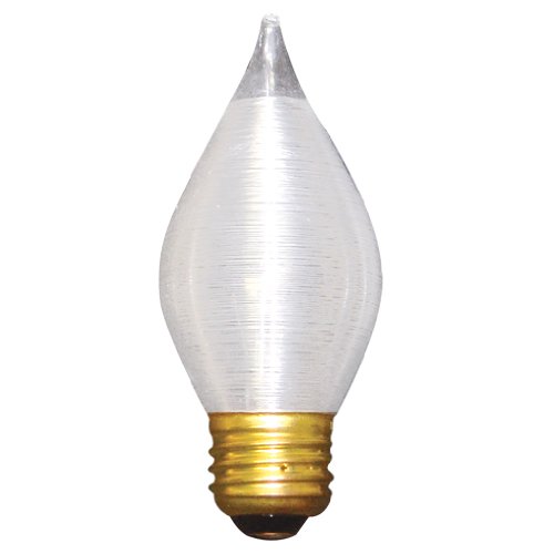 Bulbrite 40C15S 40-Watt Incandescent Spunlite C15 Chandelier Bulb, Medium Base, Satin [2 Pack]