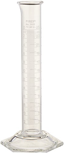 Pyrex 3025-25 Cylinder, Brand 3025, Graduated, 25 mL