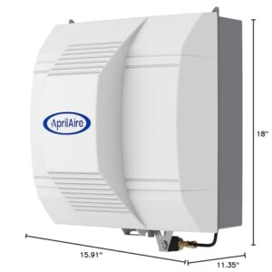 AprilAire 700 Whole-House Humidifier, Automatic Fan Powered Furnace Humidifier, Large Capacity Whole-House Humidifier for Homes up to 5,300 Sq. Ft., White