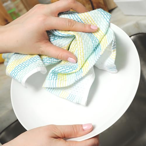 Full Circle Tidy 100% Organic Cotton Dish Cloths, Set of 3, Spring Green