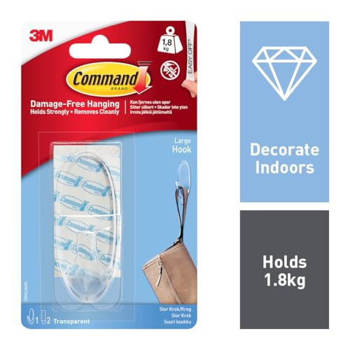 Command 17093CLRES Large Clear Strips Hook