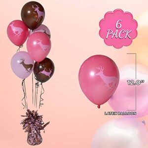 Havercamp Pink Camo Party Balloons | 6 Count - 12" Each | Great for Bridal Themed Events, Bachelorette Party, Mother's Day, Baby Shower, Family Picnic, Outdoor Occasion