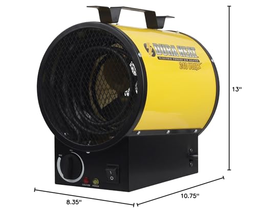 Dura Heat 240V Garage Overheat Protection Electric Forced Air Heater, Medium, Yellow