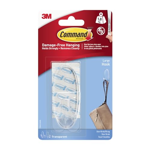 Command 17093CLRES Large Clear Strips Hook