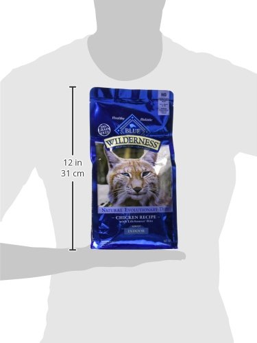 Blue Buffalo Wilderness Nature's Evolutionary Diet High-Protein, Grain-Free Natural Dry Food for Adult Cats, Chicken, 2-lb. Bag