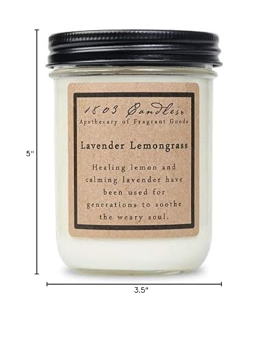 1803 Candles - 14 oz. Jar Soy Candles - (Lavender Lemongrass)