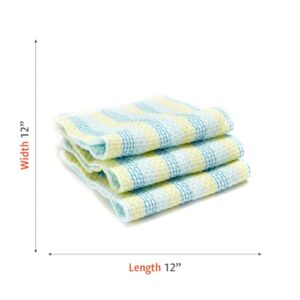 Full Circle Tidy 100% Organic Cotton Dish Cloths, Set of 3, Spring Green