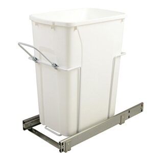 Knape & Vogt FE SCB10-1-35WH Single 20 Quart Soft-close, 9-3/8" X 18-13/16" X 20-1/8" Bottom-mount Waste & Recycling Bins