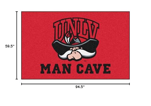 FANMATS 17340 UNLV Rebels Man Cave UltiMat Rug - 5ft. x 8ft. | Sports Fan Area Rug, Home Decor Rug and Tailgating Mat