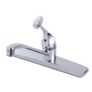 kingston brass fb0571 columbia 8" centerset kitchen faucet, 8-inch in spout reach, polished chrome