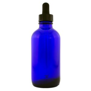 cobalt blue glass bottle 4oz with glass dropper