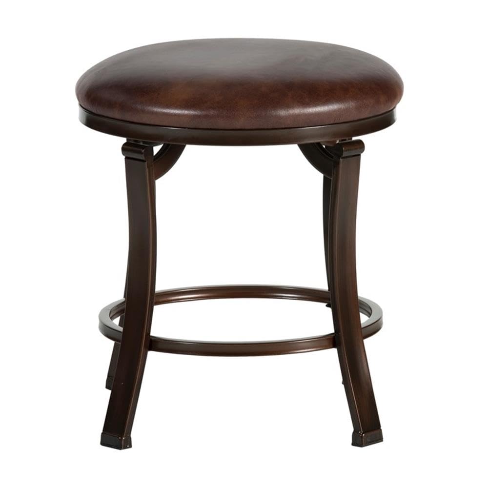 Hillsdale Furniture Hastings Backless Vanity Stool, Antique Brown