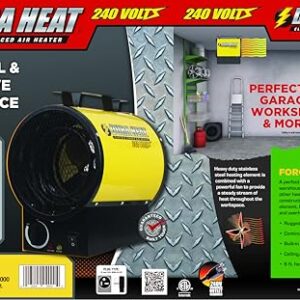 Dura Heat 240V Garage Overheat Protection Electric Forced Air Heater, Medium, Yellow