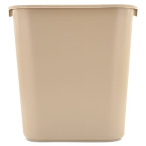 rubbermaid soft wastebasket, 7-gallon, beige, plastic