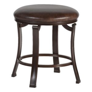 hillsdale furniture hastings backless vanity stool, antique brown