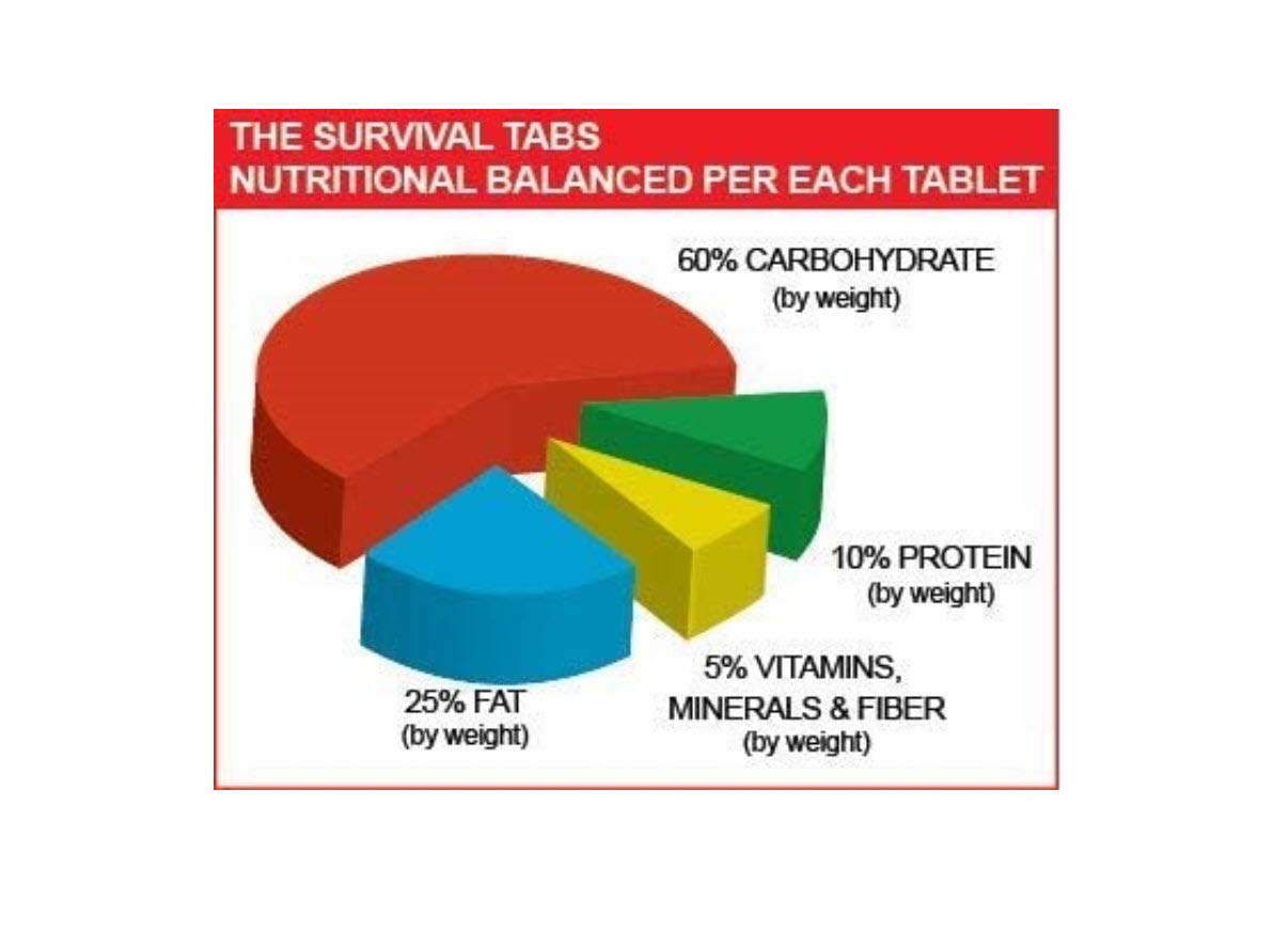 THE SURVIVAL TABS 8-Day Food Supply 96 Tabs Emergency Food Replacement Disaster Preparedness for Earthquake Flood Tsunami Gluten Free & Non-GMO 25 Years Shelf Life Long Term Food Storage-Mixed Flavor