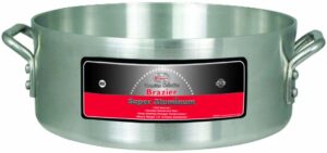 winco usa super aluminum braizer, extra heavy weight, 15 quart, aluminum