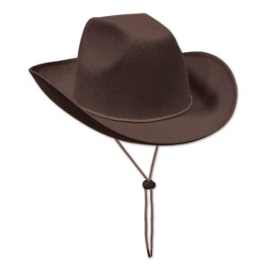 beistle brown felt cowboy hat