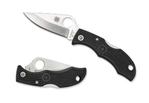 spyderco ladybug 3, black frn handle, serrated