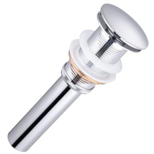 aquaterior 1 5/8" bathroom pop up drain vessel sink drain solid brass kitchen sink drains tub basin polished chrome