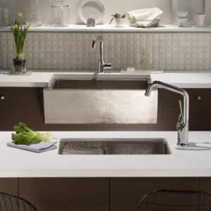 Native Trails Cantina Pro Brushed Nickel Drainboard Undermount Kitchen Sink