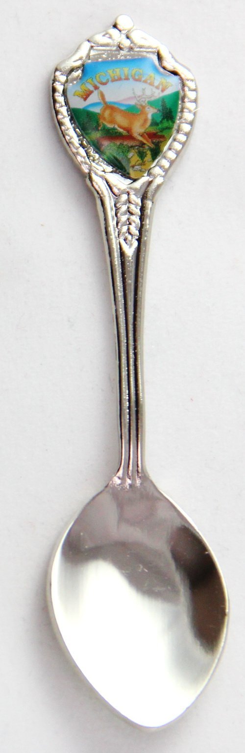 Michigan State Souvenir Collectible Mini Spoon 3" lpco