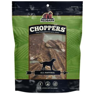 redbarn natural choppers beef lung chew treats for dogs - premium made in usa rawhide-free single ingredient high protein low fat - 9 oz bag