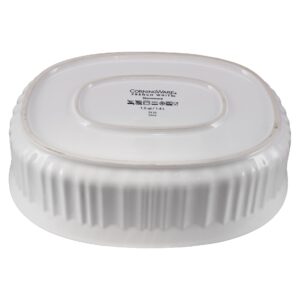 Corningware FS12 French White 1.5qt/1.4L Oval Ceramic Casserole Bakeware Dish