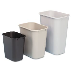 Rubbermaid Soft Wastebasket, 7-Gallon, Beige, Plastic