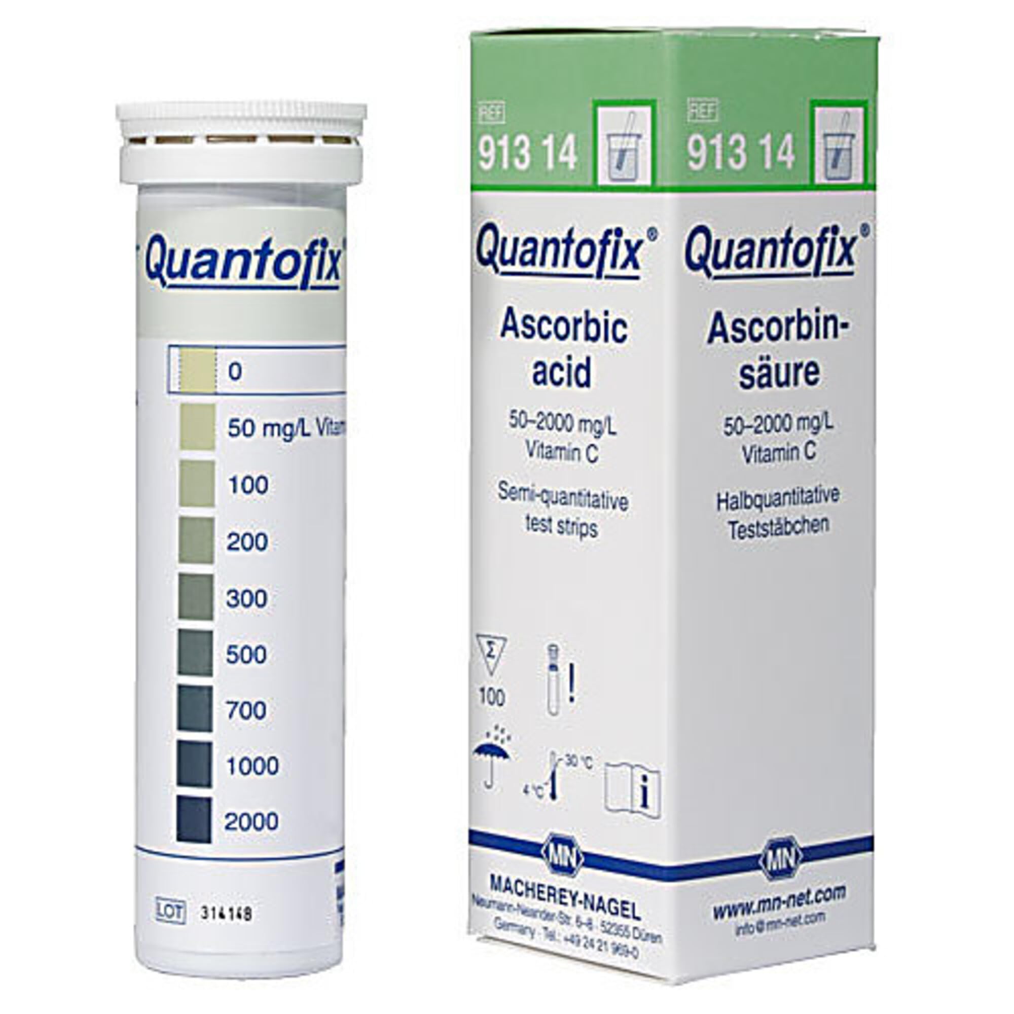 Macherey-Nagel, 91314, Quantofix Ascorbic Acid, Box of 100 Strips