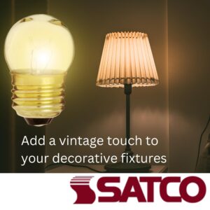 Satco S3794 7.5 Watt S11 Incandescent Bulb – Clear, Medium Base, 2700K Warm White, 40 Lumens - 20 Pack