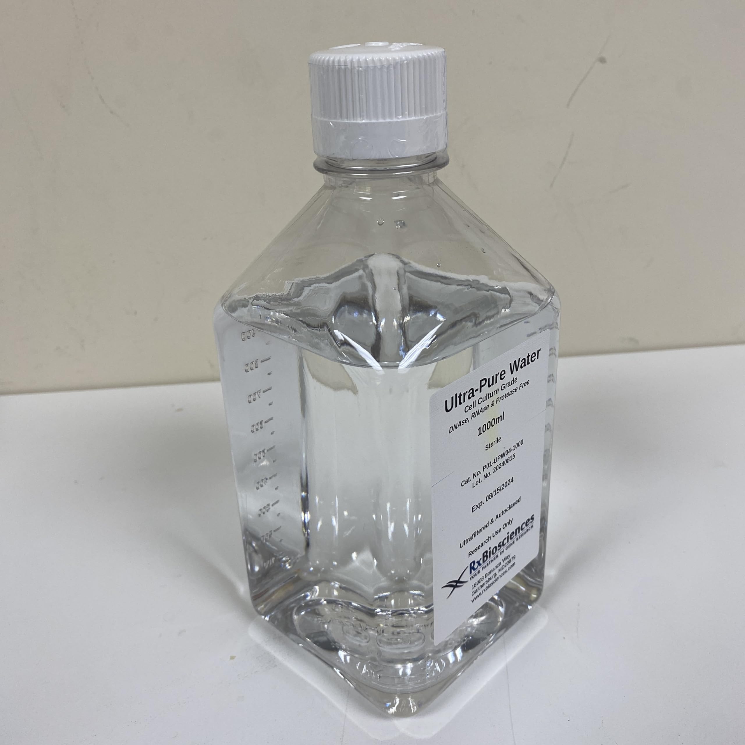 Ultra Pure Water, Cell Culture Grade, 1000ML, Certified